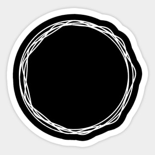 Imperfect Spirograph no. 2 in white Sticker